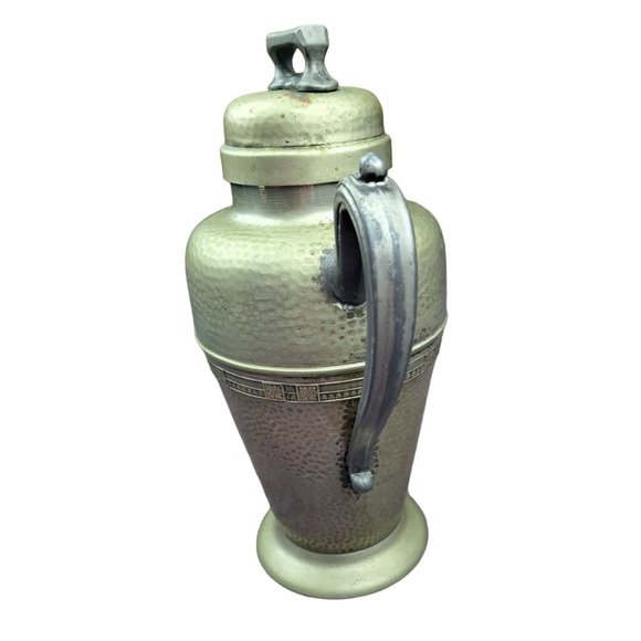 Vintage Cocktail Shaker Continental Silver Ultraplate Hammered Numbered 2754 Lid - Picture 4 of 12